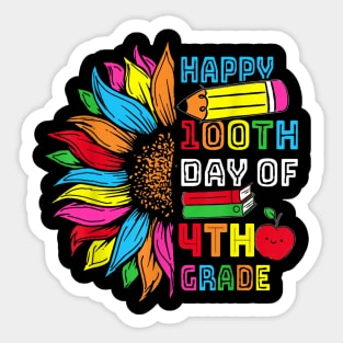 Happy 100th Day Of Forth Grade 100 Days Smarter Sticker